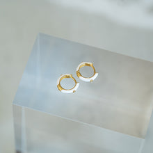 Load image into Gallery viewer, Minerva Colorful Gold Huggie Hoop
