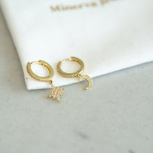 Load image into Gallery viewer, Night Court Huggie Earrings