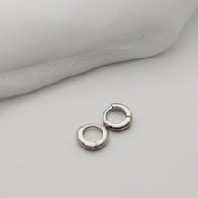 Load image into Gallery viewer, Silver Minimal Huggie Hoop Earrings
