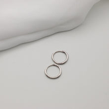 Load image into Gallery viewer, Silver Minimal Huggie Hoop Earrings