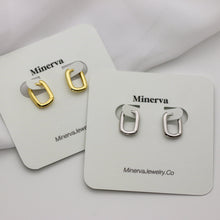 Load image into Gallery viewer, Nicole Tiny Square Hoop Earrings