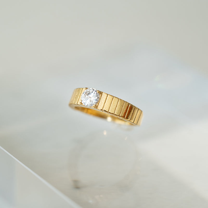 Shanda Jeweled Gold Ring