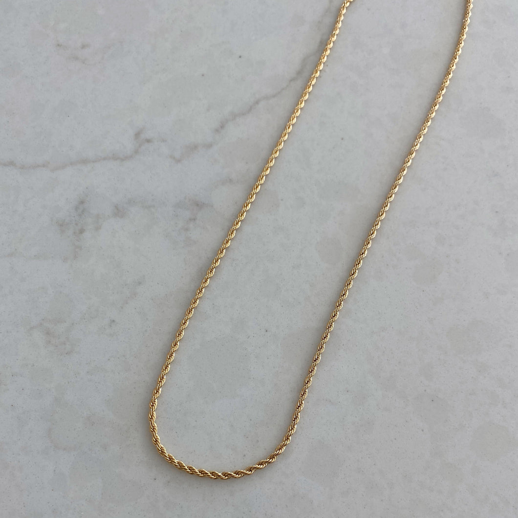Dainty Rope Gold Necklace