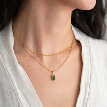 Load image into Gallery viewer, Emerald 18k Gold Necklace
