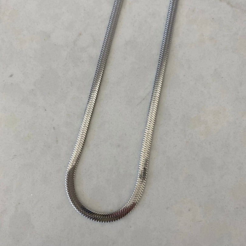 Silver Snake Necklace - 4mm