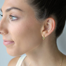 Load image into Gallery viewer, Nicole Tiny Square Hoop Earrings
