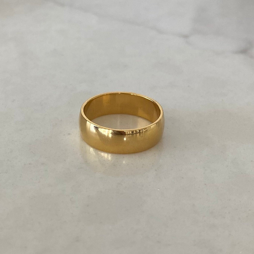 6mm Classic Gold Stacker Ring