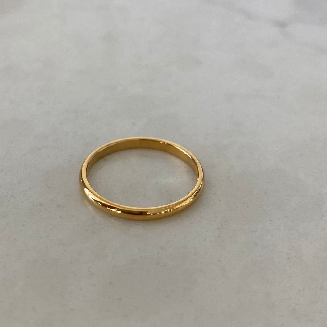 2mm Classic Gold Stacker Ring