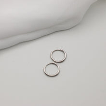 Load image into Gallery viewer, Silver Minimal Huggie Hoop Earrings
